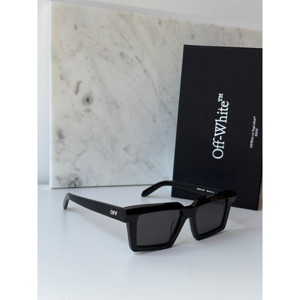 NEW Off White Windsor Black Square Unisex Sunglasses - Picture 2 of 6